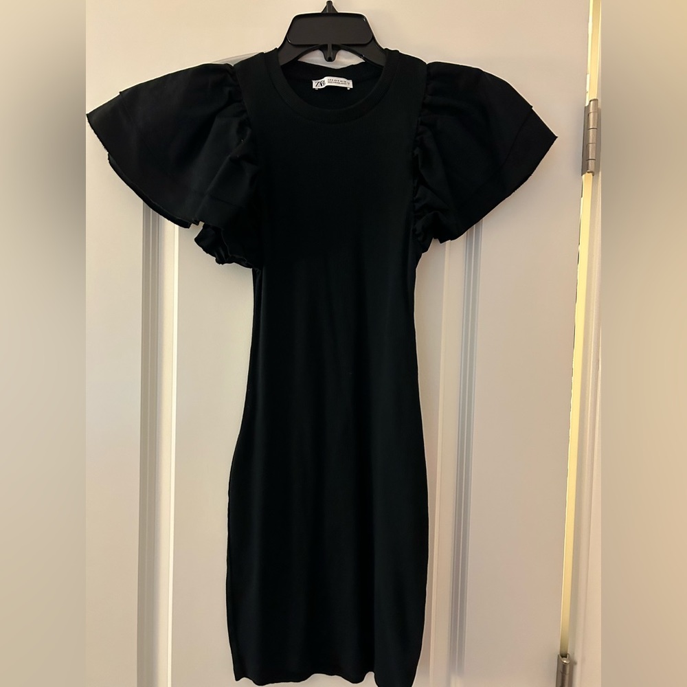 Zara Cotton Puff Sleeve Dress